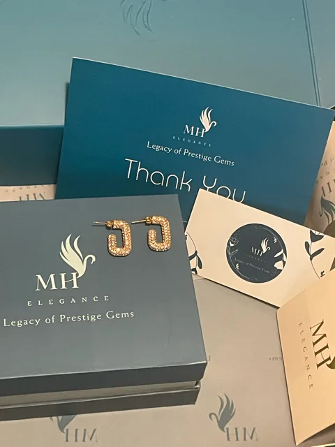 18k Gold Plated Pavé Hoop Earrings image indicator(4)