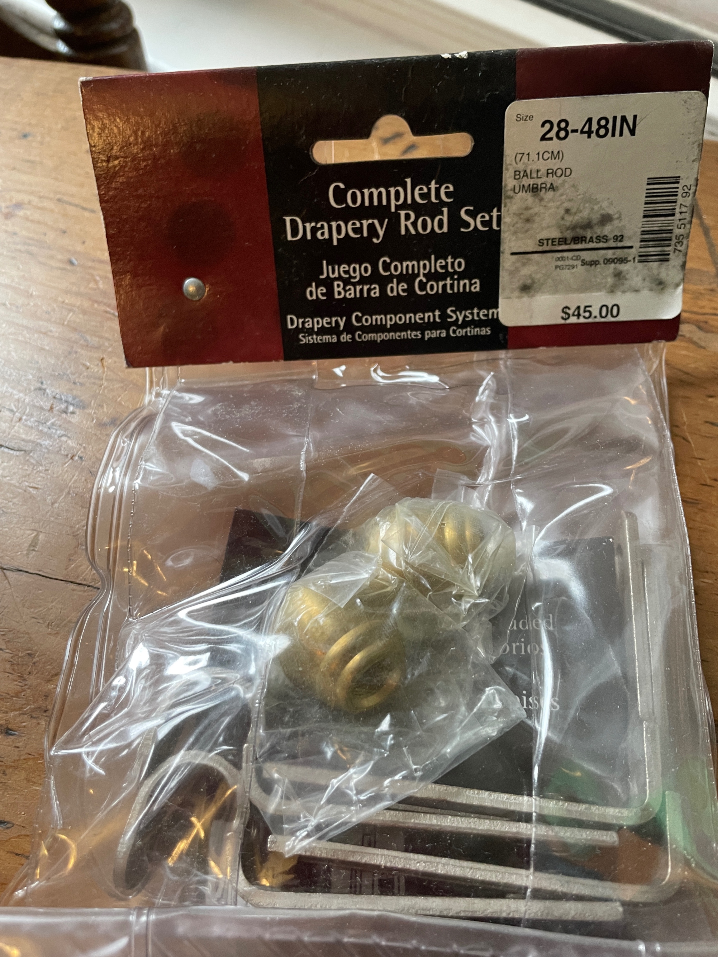 Umbra Vintage curtain / drapery rod accessory  A - unused