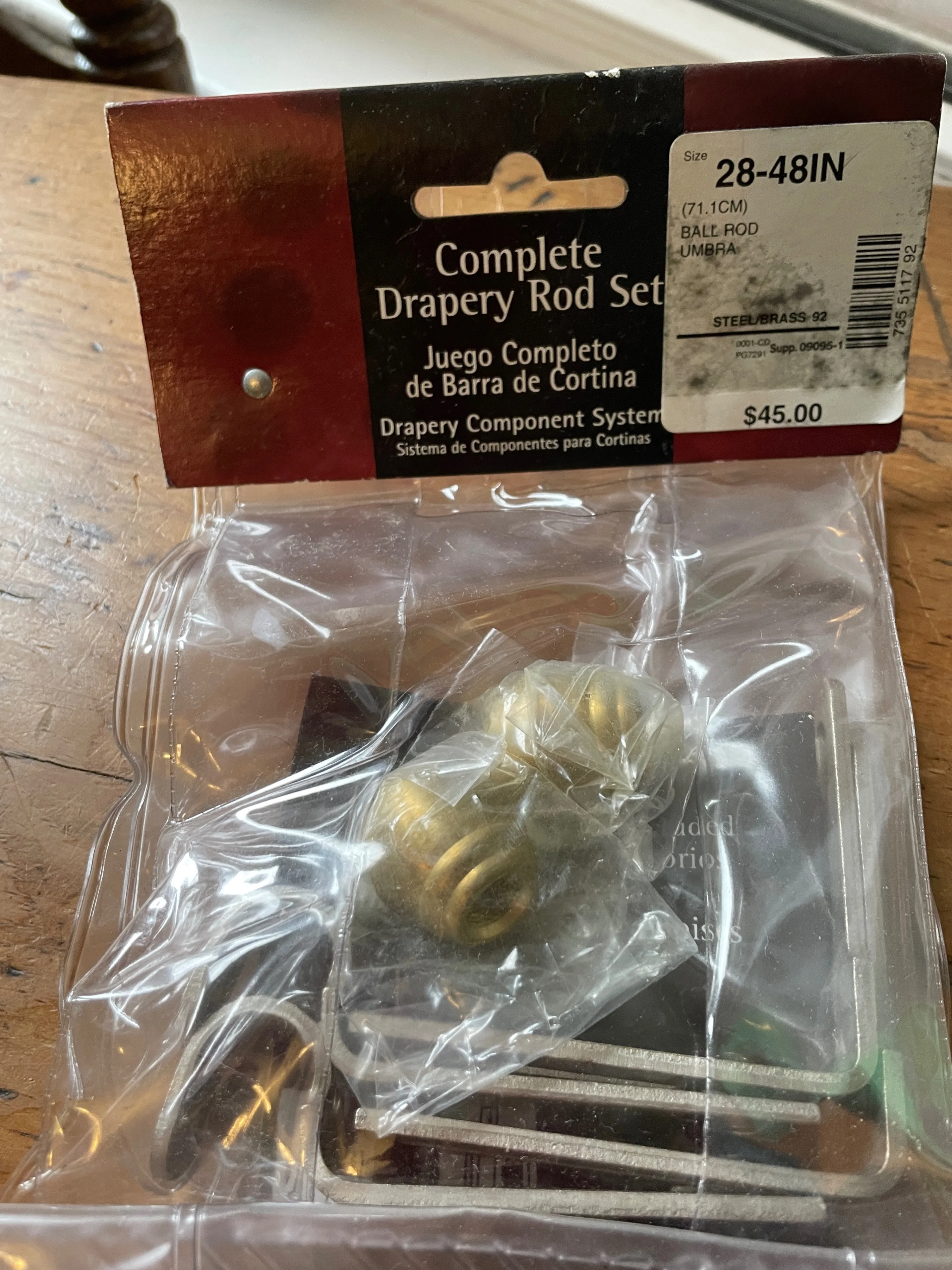 Umbra Vintage curtain / drapery rod accessory  A - unused thumbnail