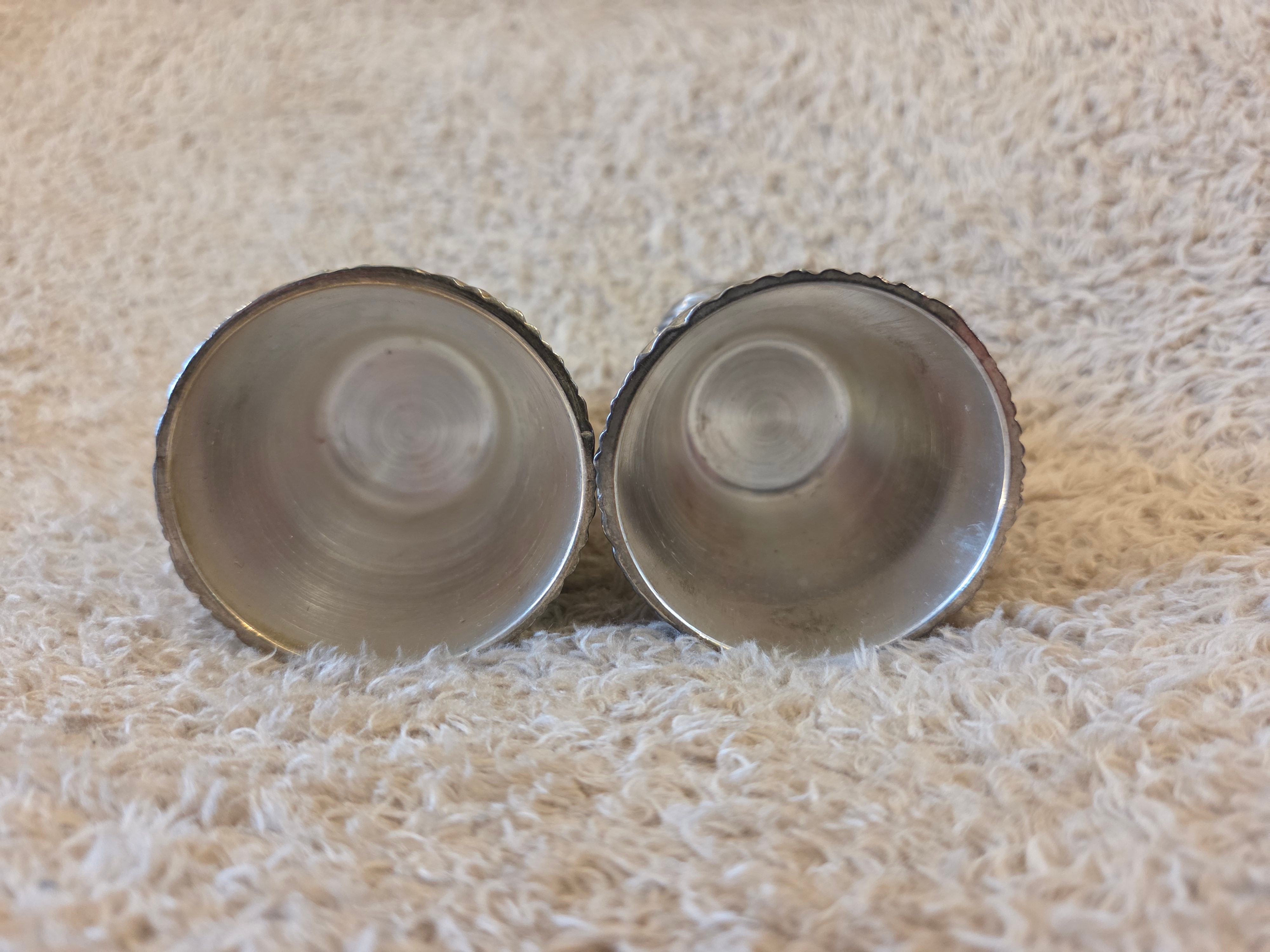 Vintage Pewter Santa Taper Candle Holders – Pair - photo 3
