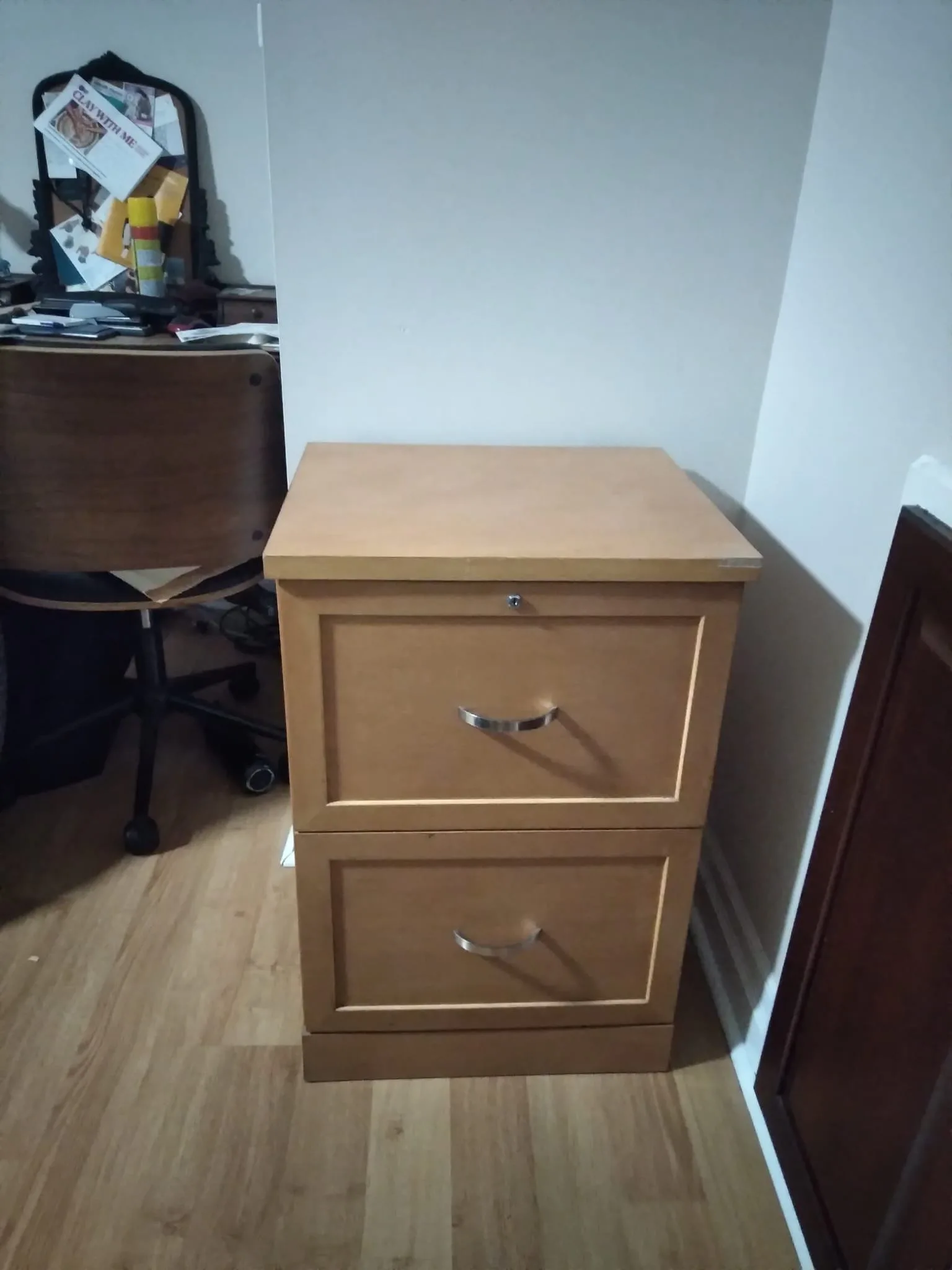 Light Brown Two-Drawer Filing Cabinet image indicator(7)