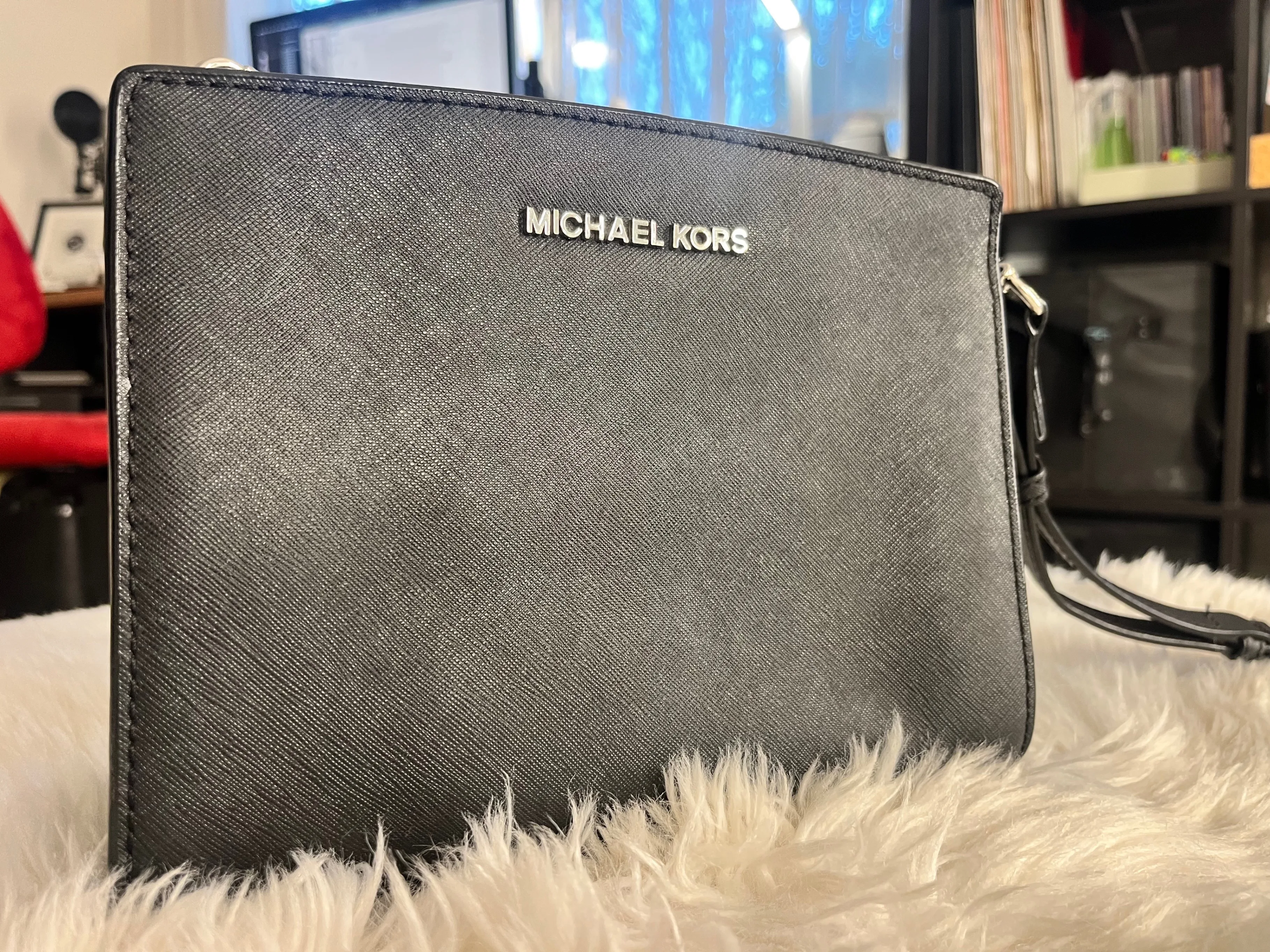 Black Leather Michael Kors Purse