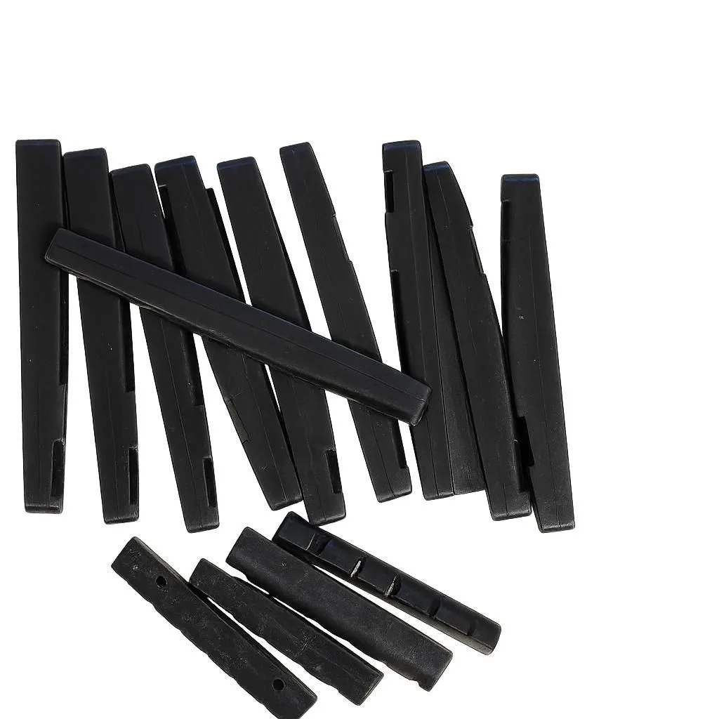 10 pcs Black Acoustic Guitar Bridge & 5 pcs Black 6-String Nut