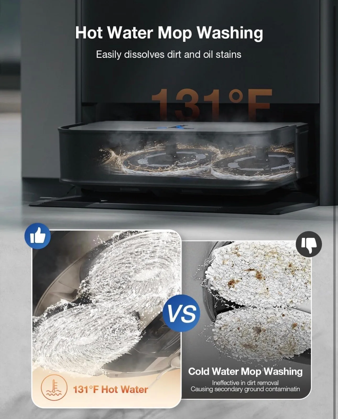 Robot Vacuum and MopLifting Self-Emptying and Refilling UPGRADED image indicator(10)
