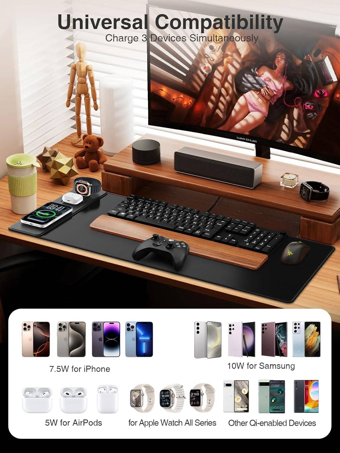 New Wireless Charging Mouse Pad (31.5x15.8") - photo 5