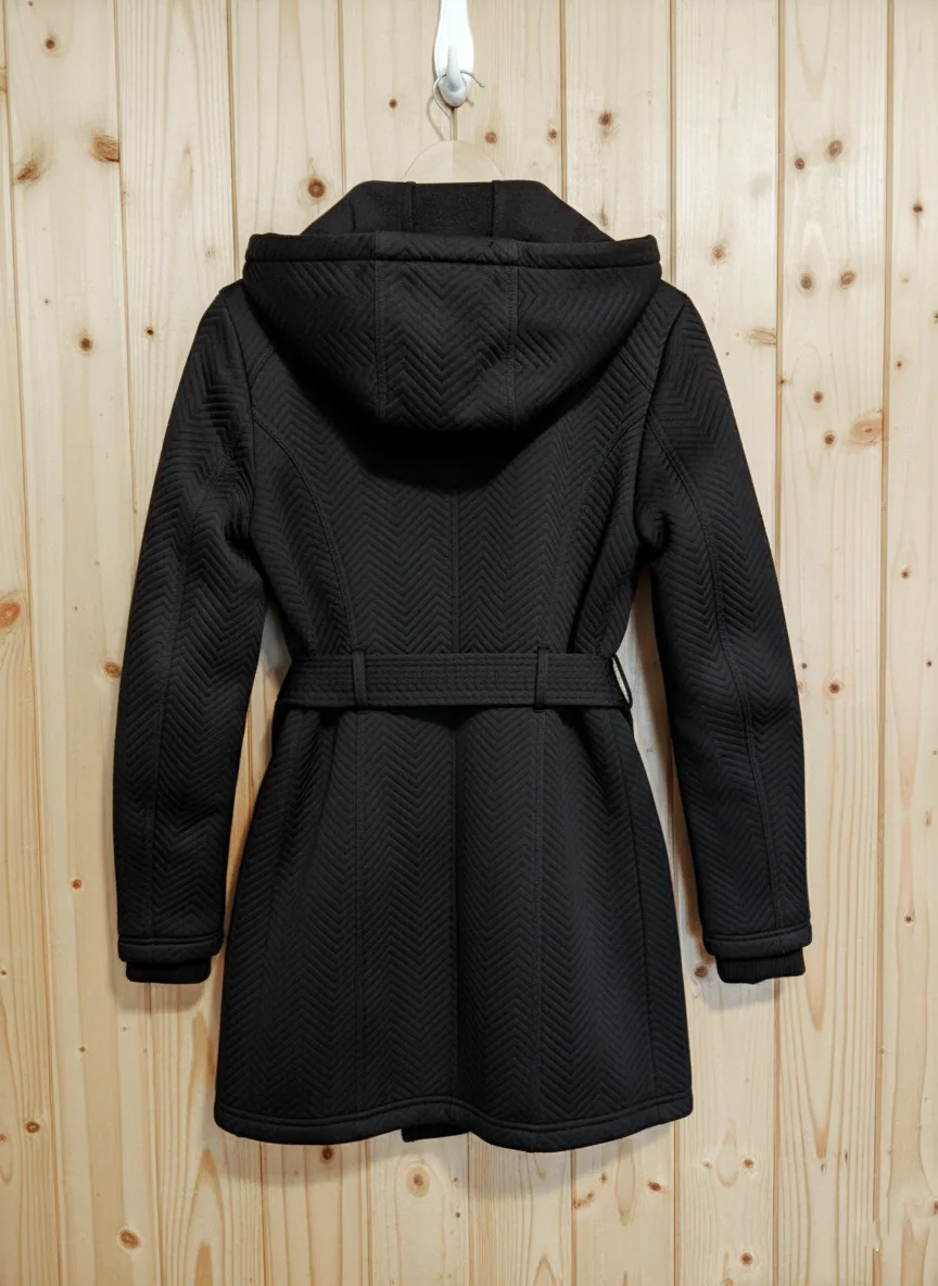 Womens Weatherproof Winter Jacket, Quilted Coat Hooded Belted, S image indicator(8)