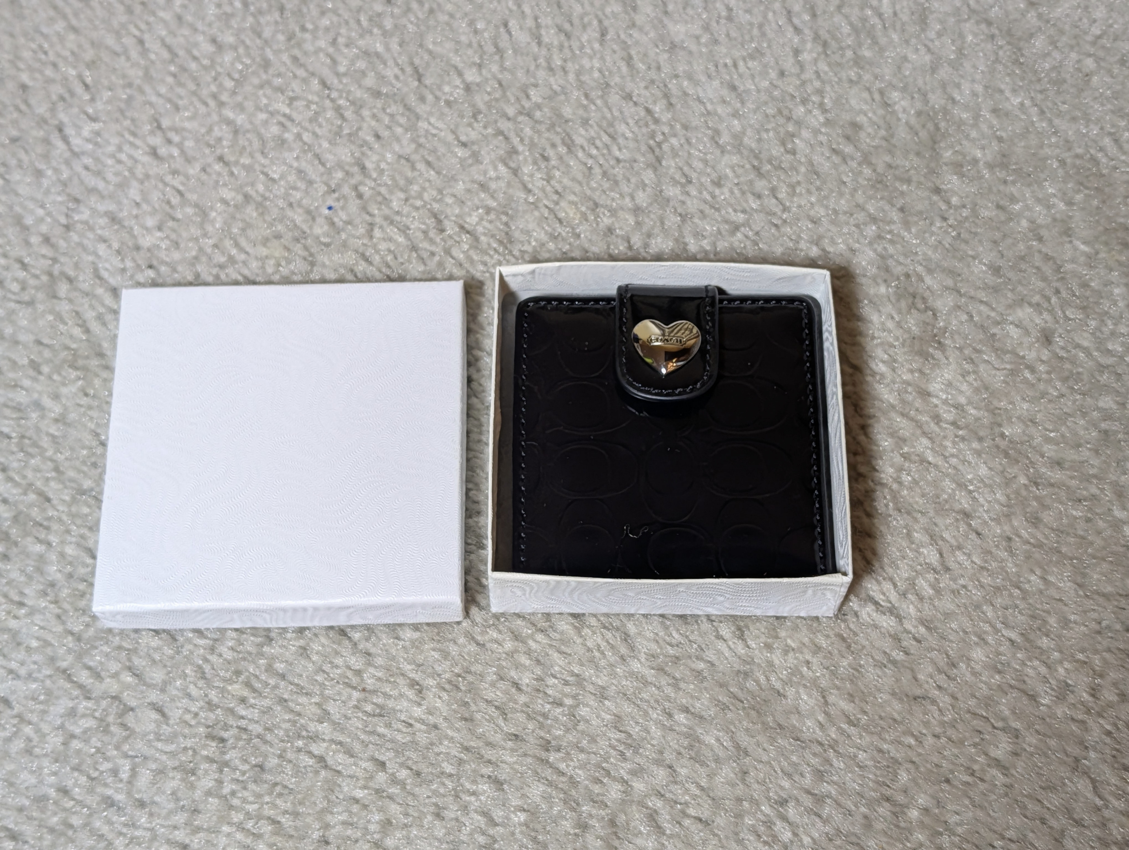 Coach Black Pocket Mirror