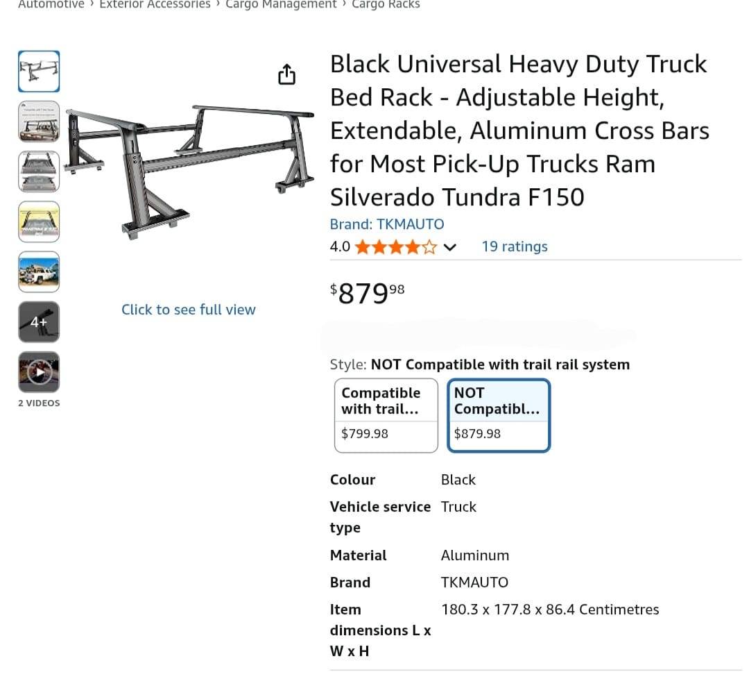 BRAND NEW UNIVERSAL Universal Truck Bed Rack with Crossbars - photo 4