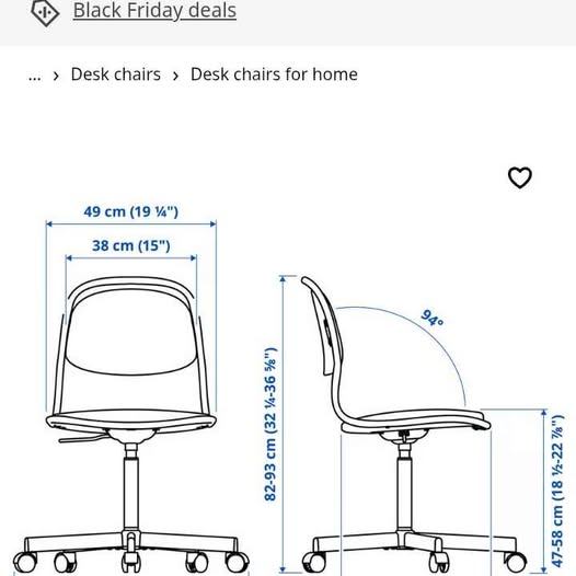 IKEA ÖRFJÄLL Swivel Chair - Modern Blue & Black - Like New! - photo 4
