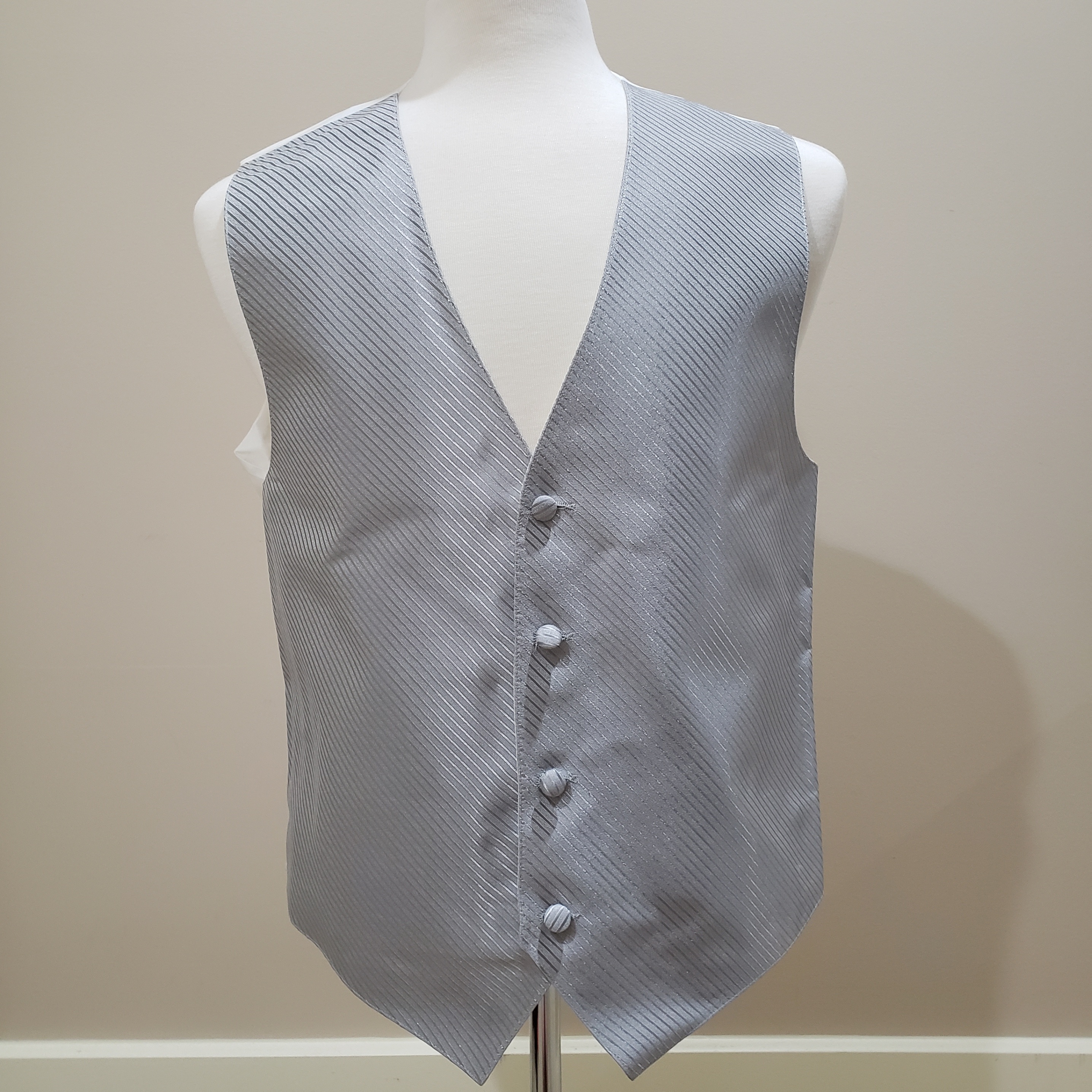Men’s Silver Pinstripe Vests or Waistcoats Small and Medium - photo 3