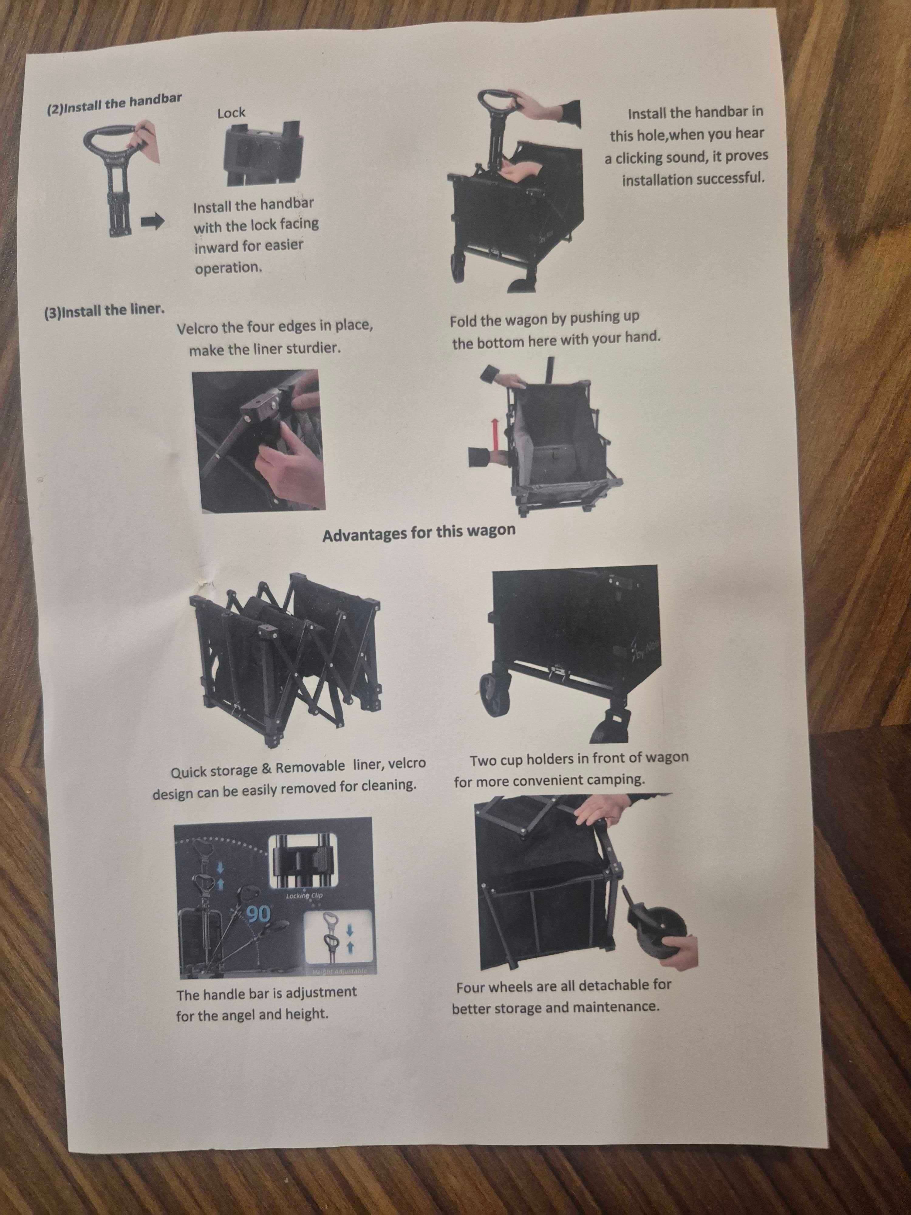 Large "By Nee" Folding Wagon - Heavy Duty & Portable - photo 5