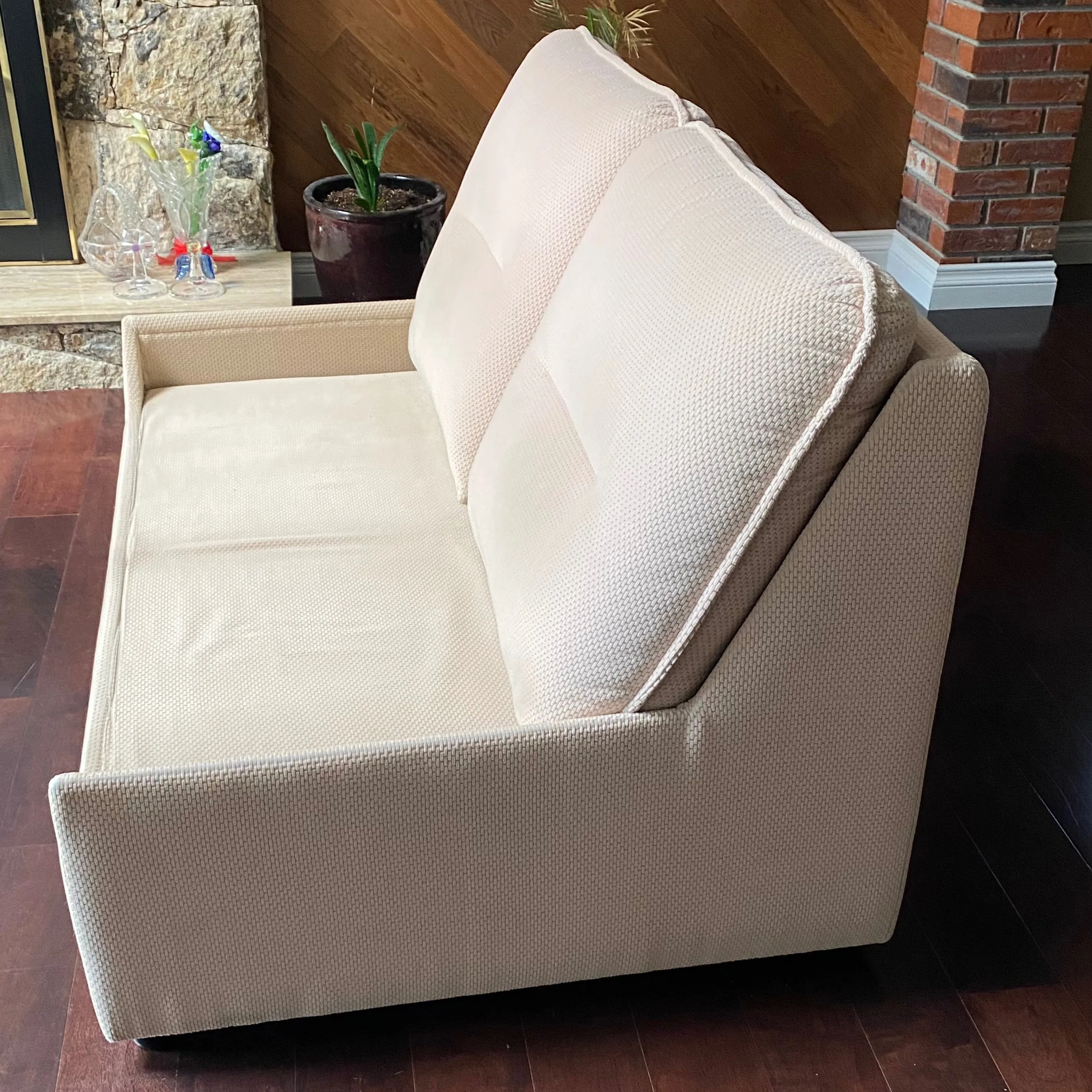 2 Loveseat Sofa - Beige $150 each image indicator(2)