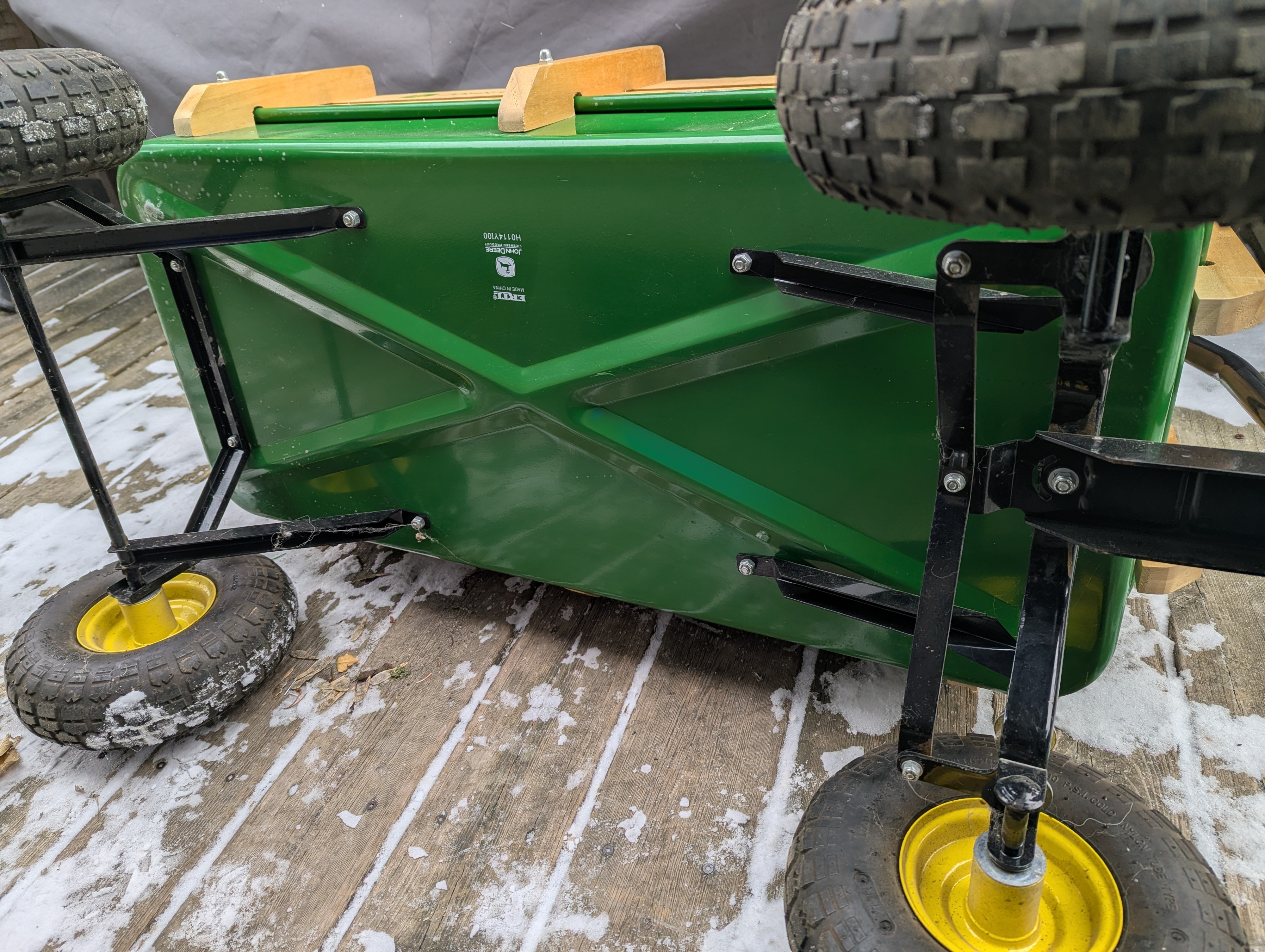 36" John Deere stake wagon for kids, groceries, or yard cleanup! - photo 4