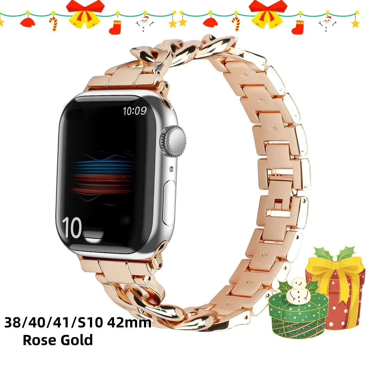 09-RG Rose Gold Replacement iWatch Strap