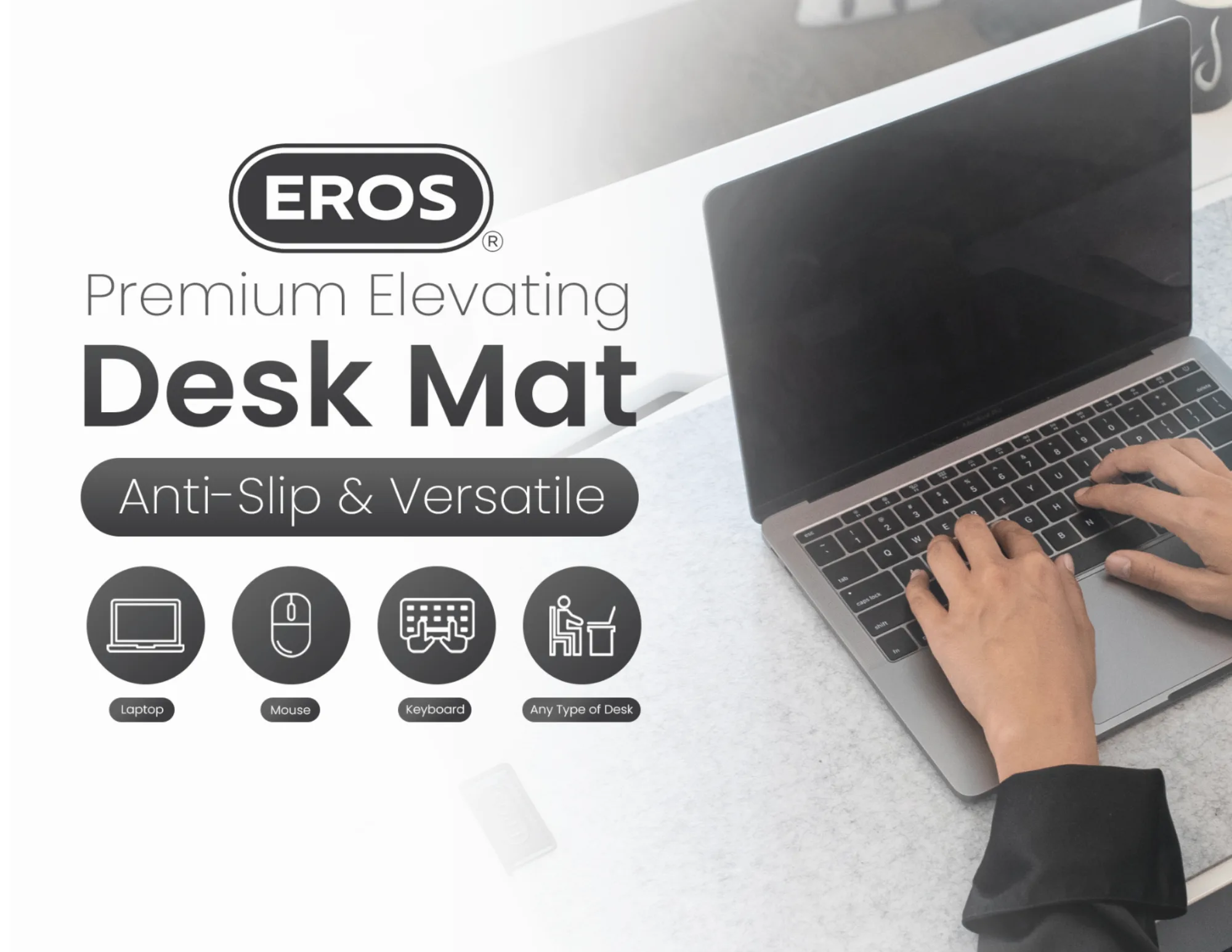 EROS Office Products - Non-Slip Felt Desk Mat image indicator(2)