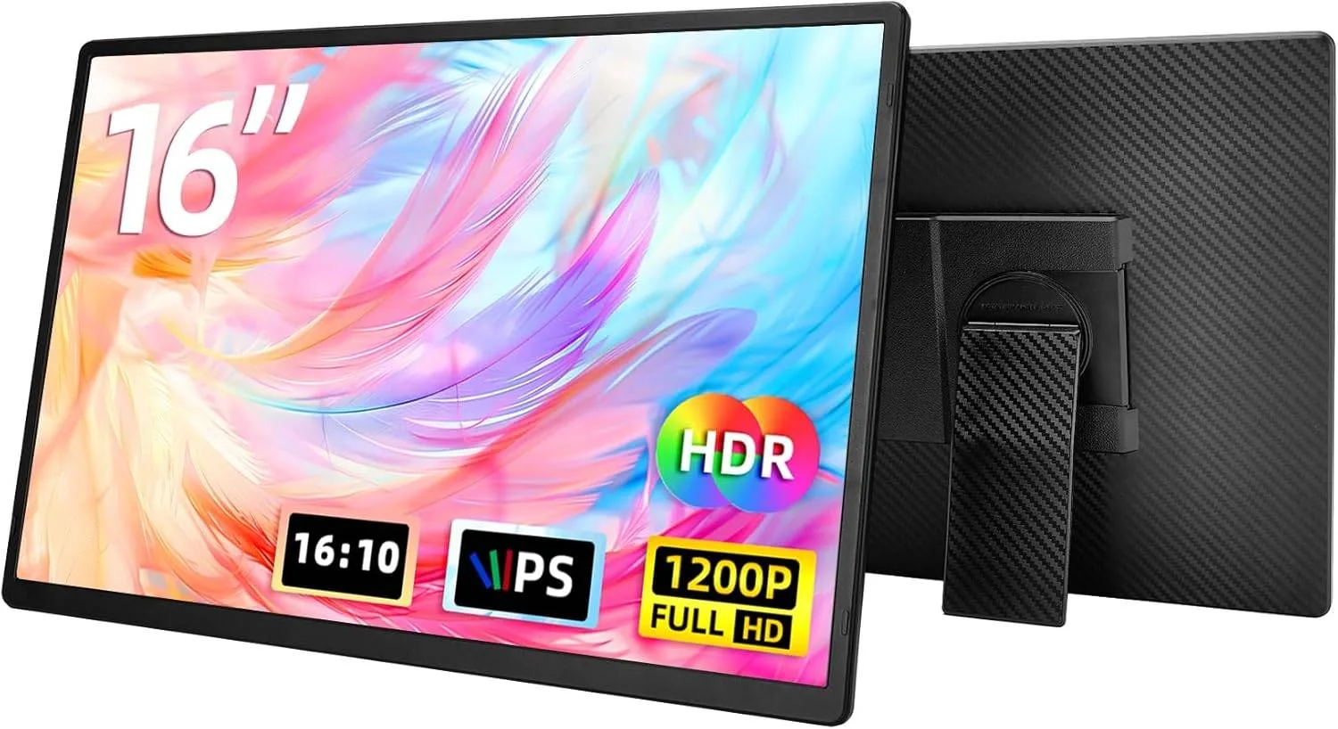 16" Portable Monitor for Laptop - 1200P FHD Screen