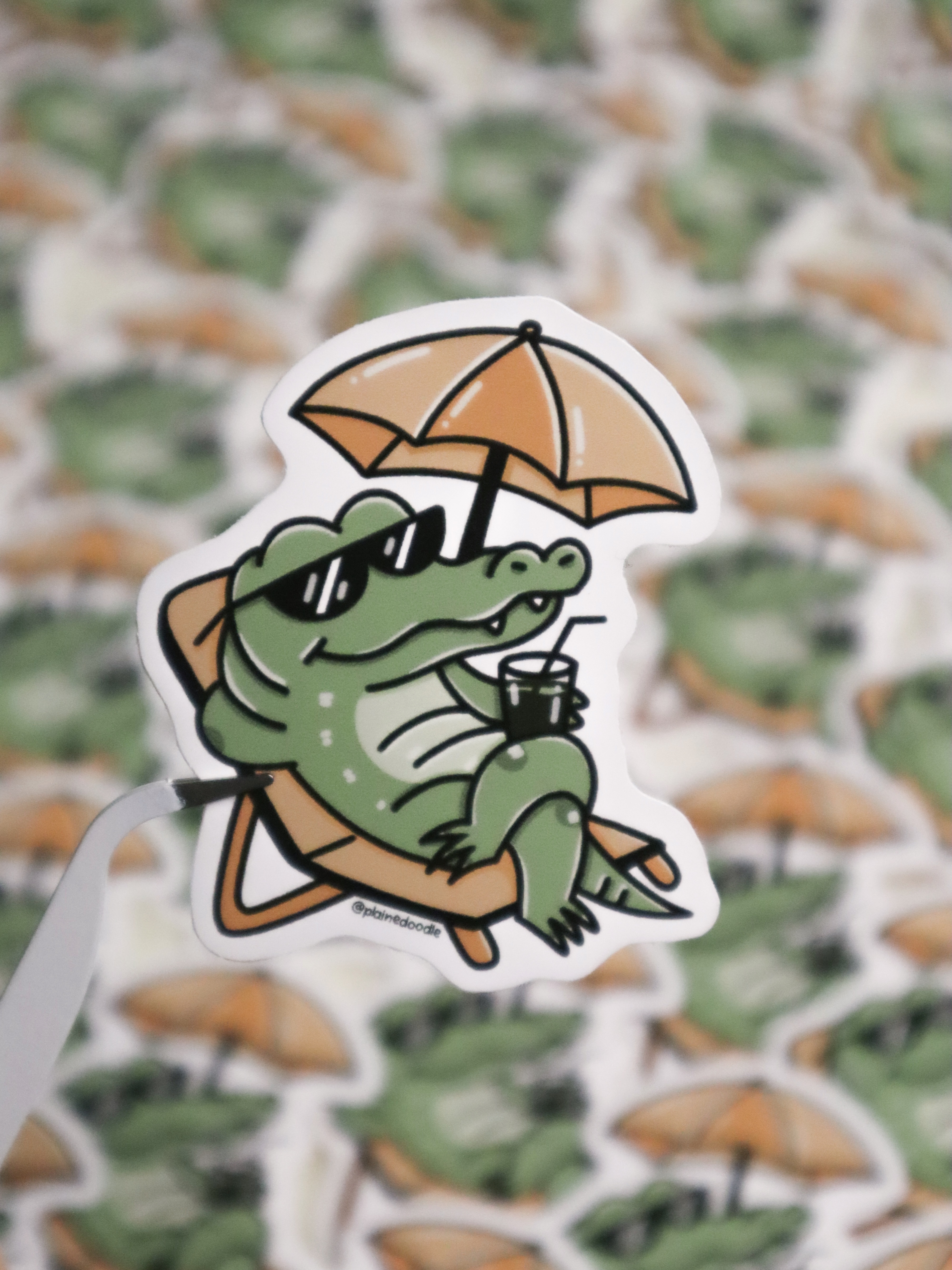 Chill Crocodile Vinyl Sticker - photo 3