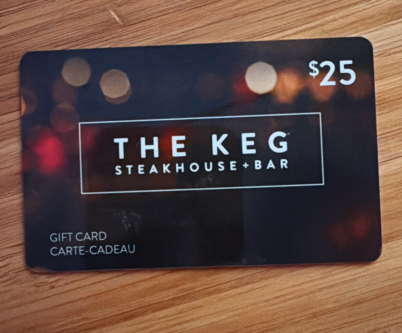 The Keg Gift Card - 25$ for 20$
