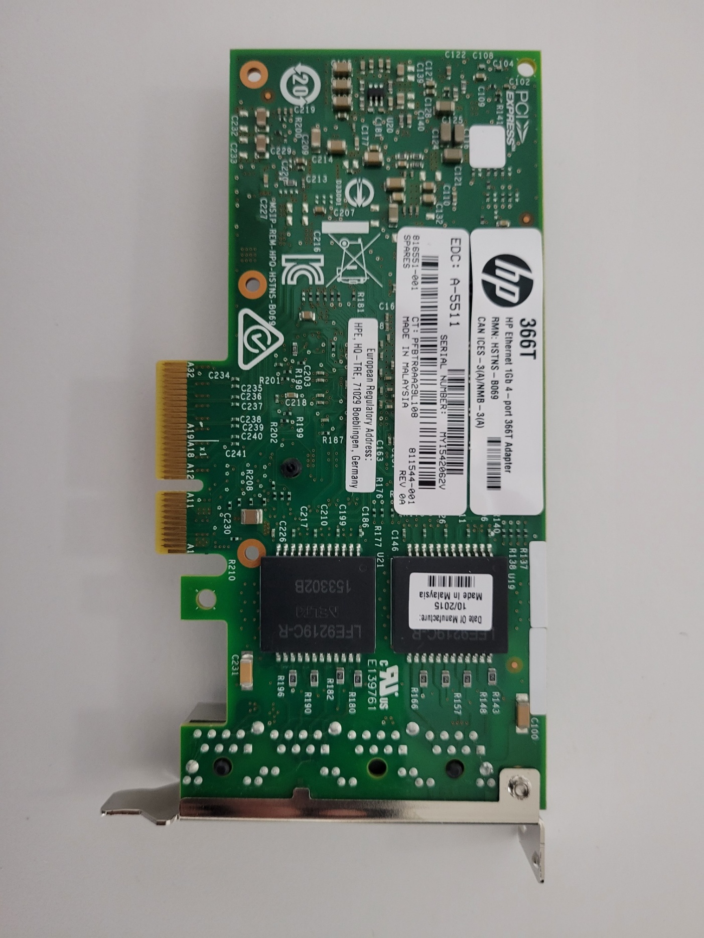 HP 366T 4 Port Ethernet Adapter - photo 2