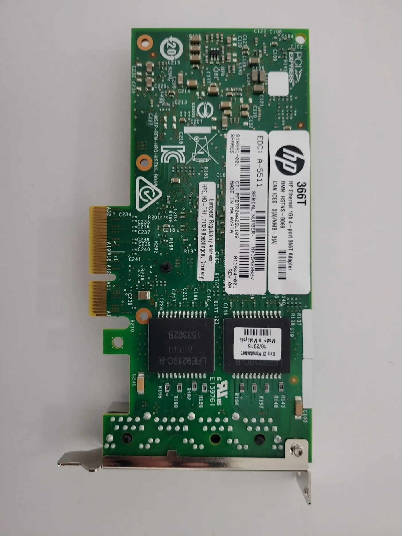 HP 366T 4 Port Ethernet Adapter image indicator(2)