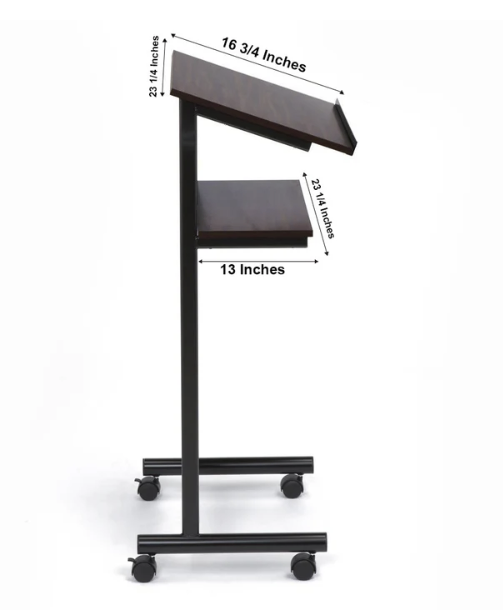 Wheeled Lectern with Storage Shelf - photo 4