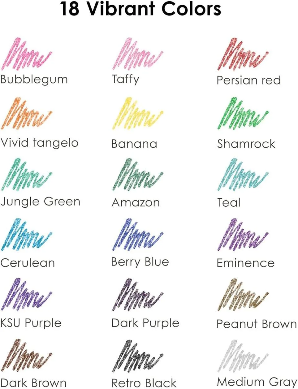 Grabie 18 Glitter Gel Premium Ink Pens - New image indicator(5)