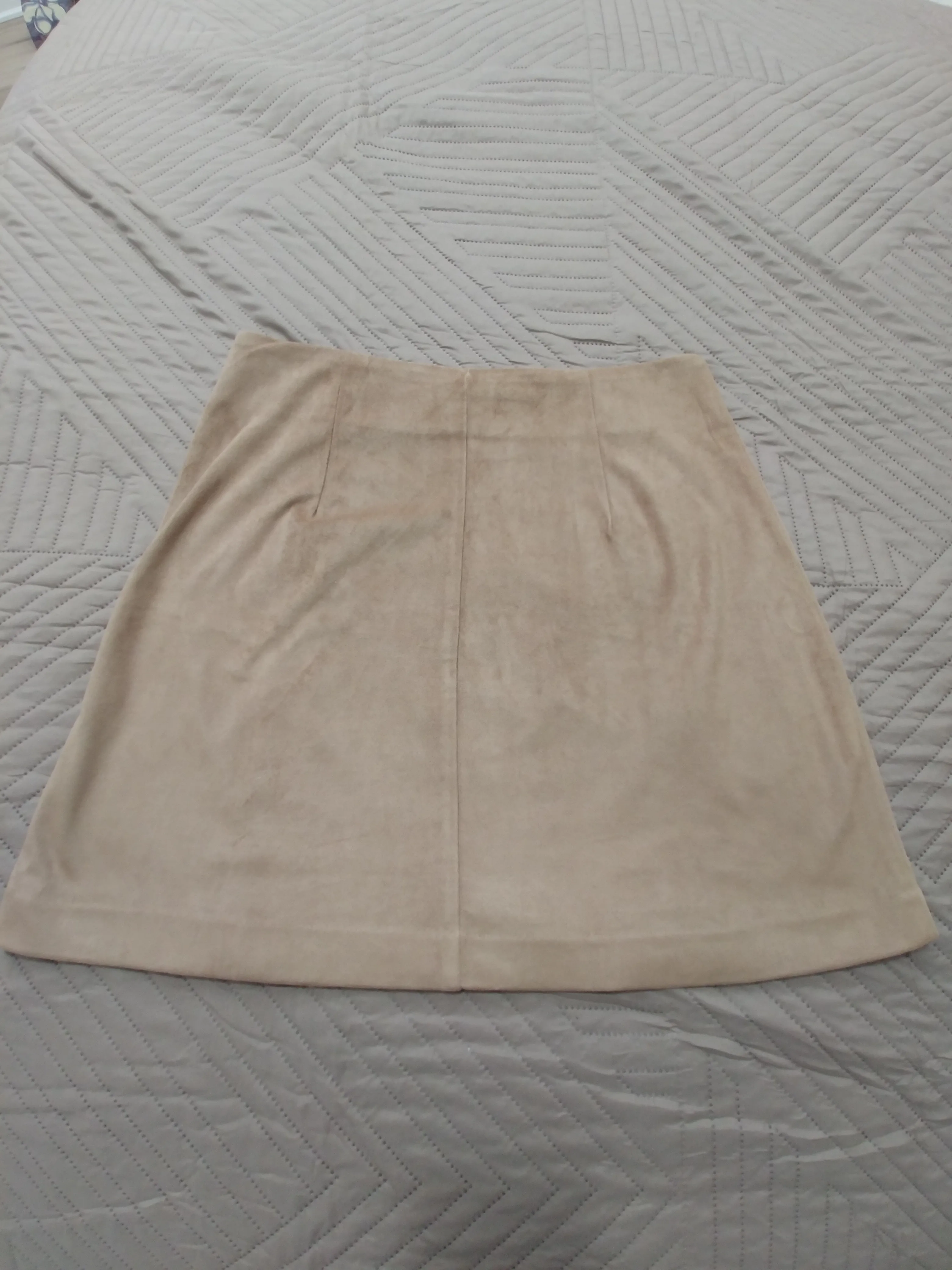 Dynamite Tan faux suede Skirt,Small, like new image indicator(2)