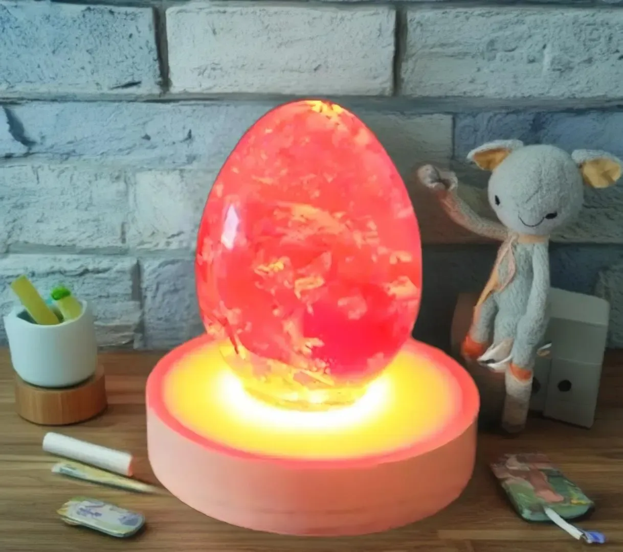 Handmade Resin Night Light and Decorative Egg image indicator(6)