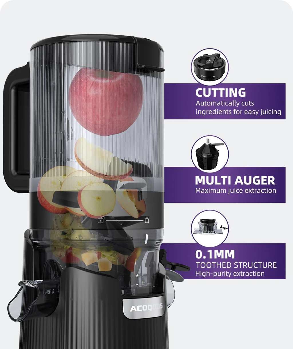 New Black Cold Press Juicer Machine - photo 4