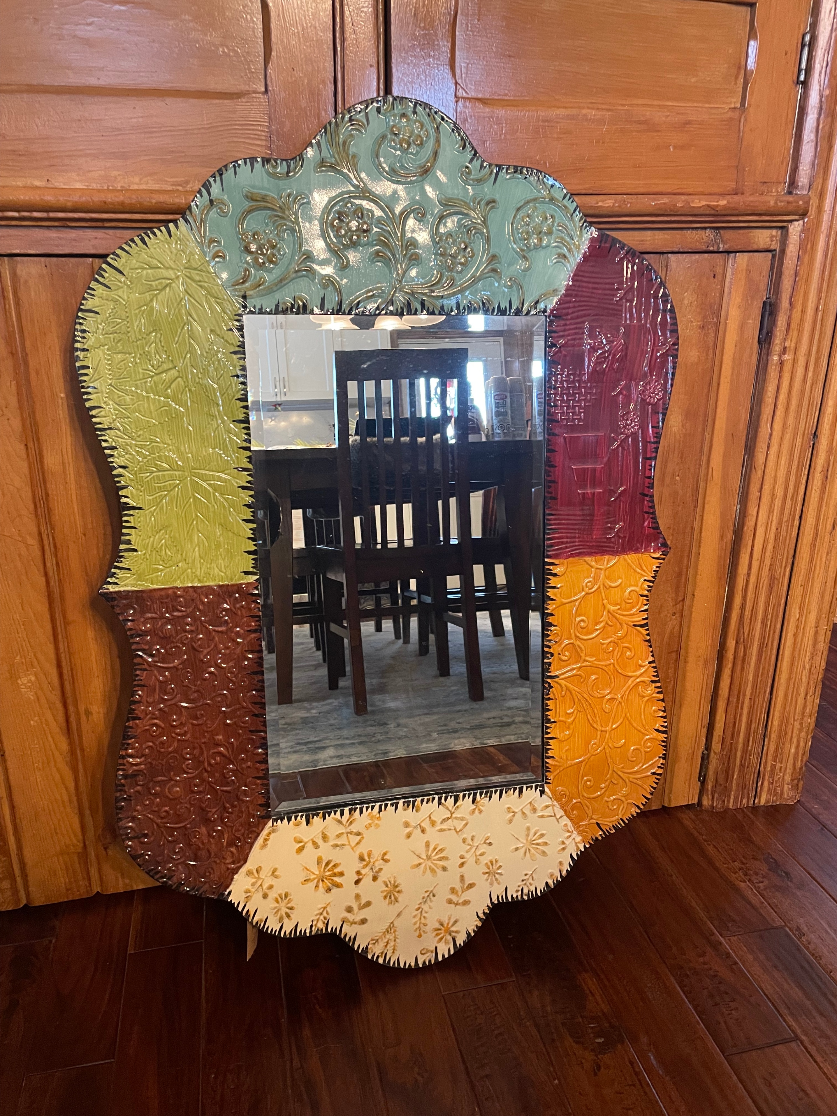 Pier 1 Embossed Patchwork Mirror - photo 2