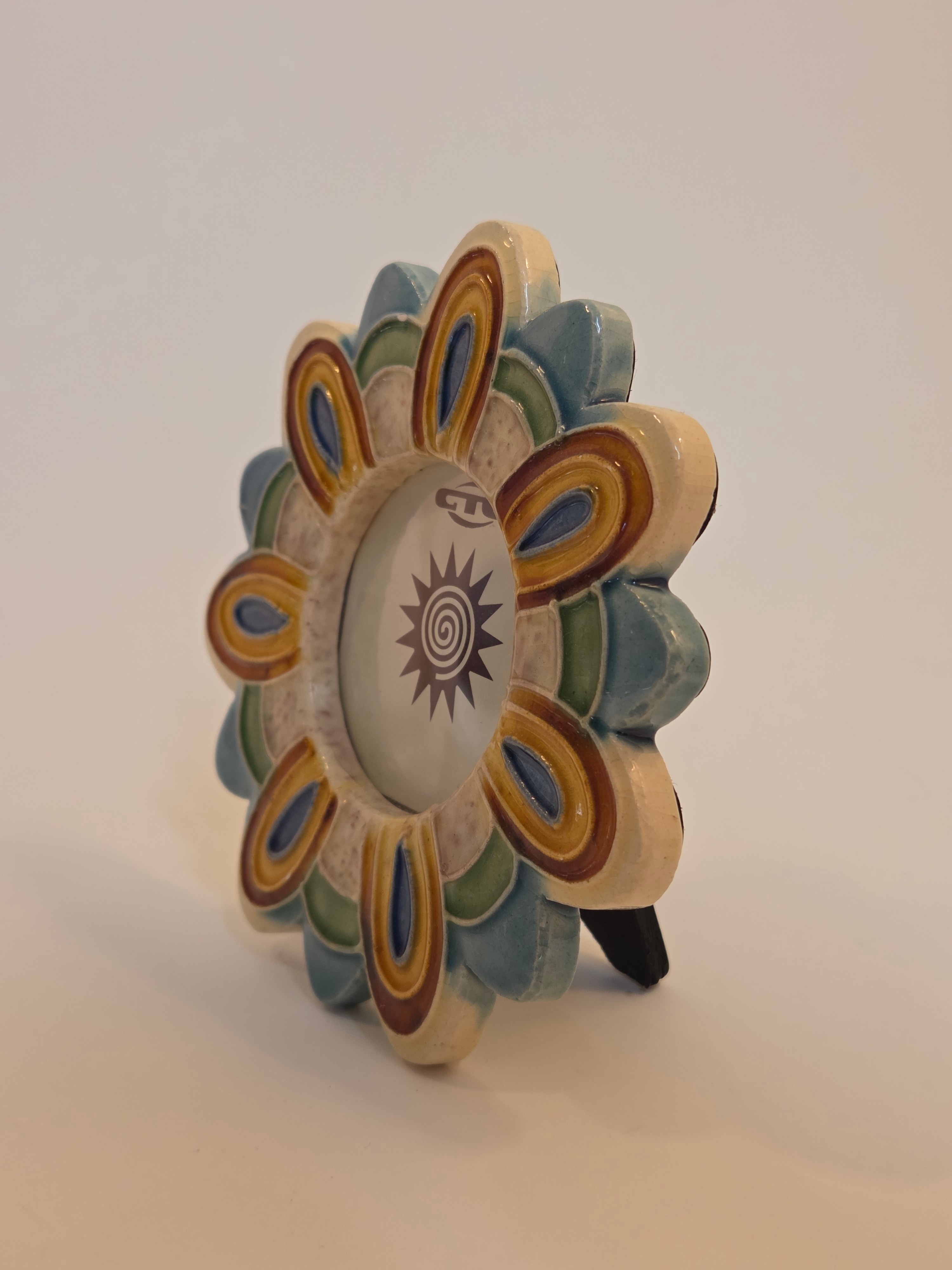 CTG Ceramic Flower Photo Frame – 2x2 in, New - photo 2