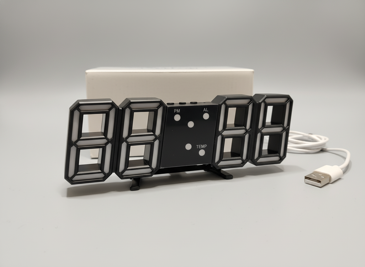 LED 3D Alarm Clock - photo 2