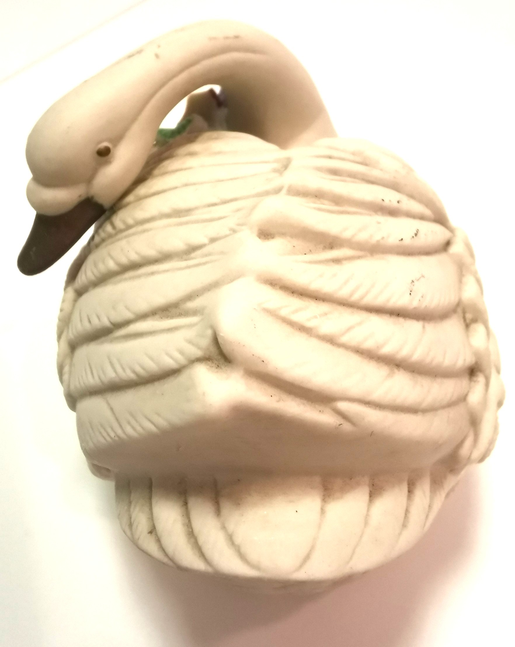 Swan Porcelain / Ceramic Trinket Box 1980s - photo 5