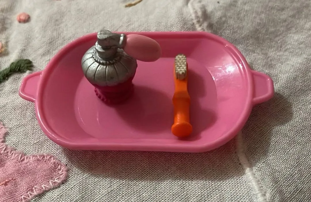 Toy Tray Perfume and Toothbrush