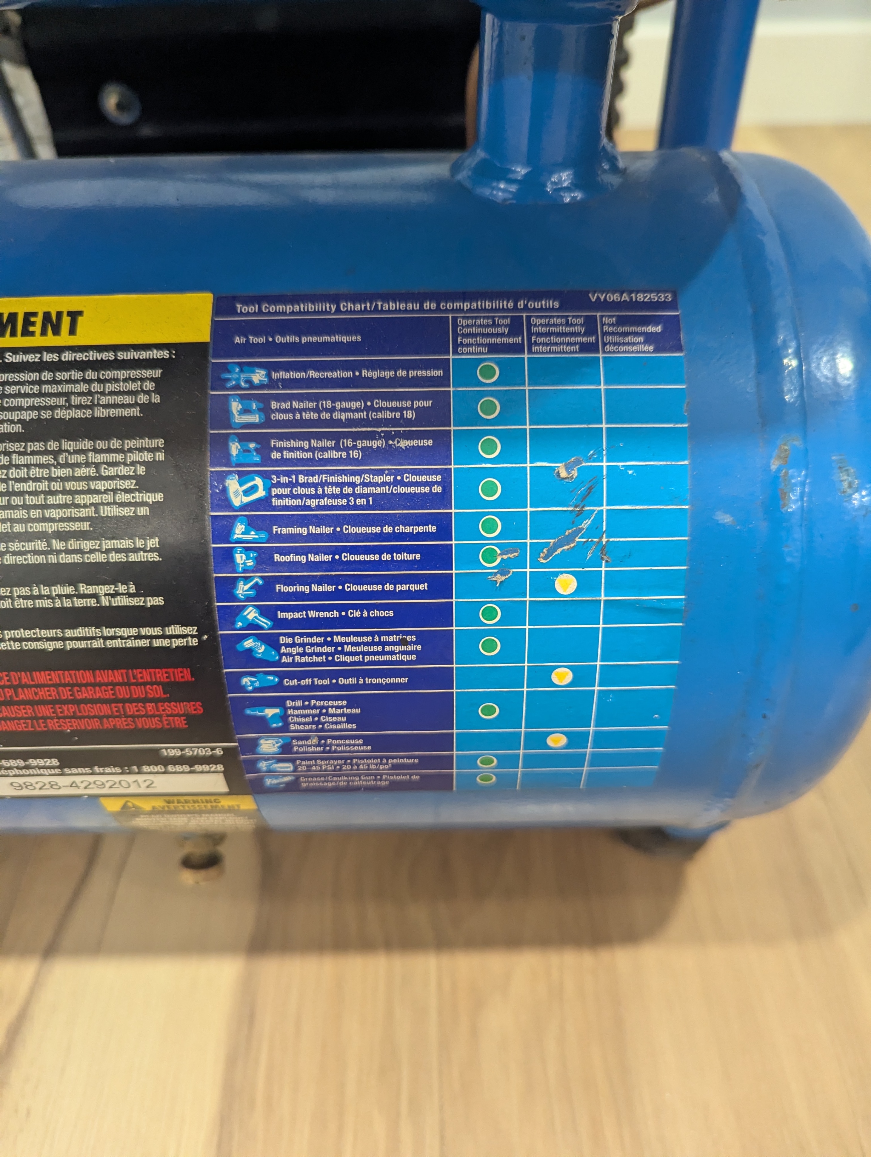 Mastercraft 5-Gal Oil-Free Portable Air Compressor - photo 3