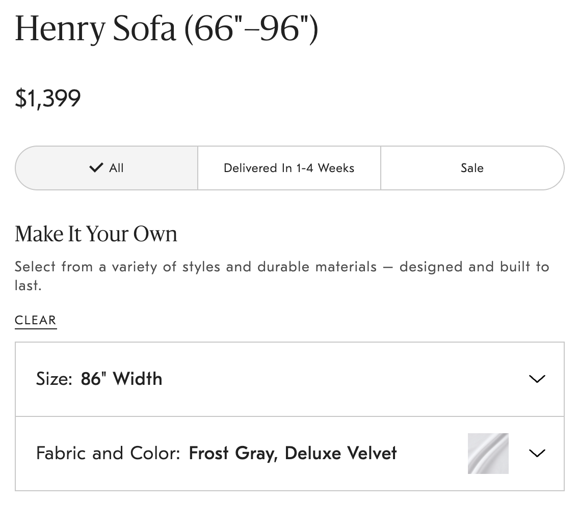West Elm 86" Sofa - photo 5