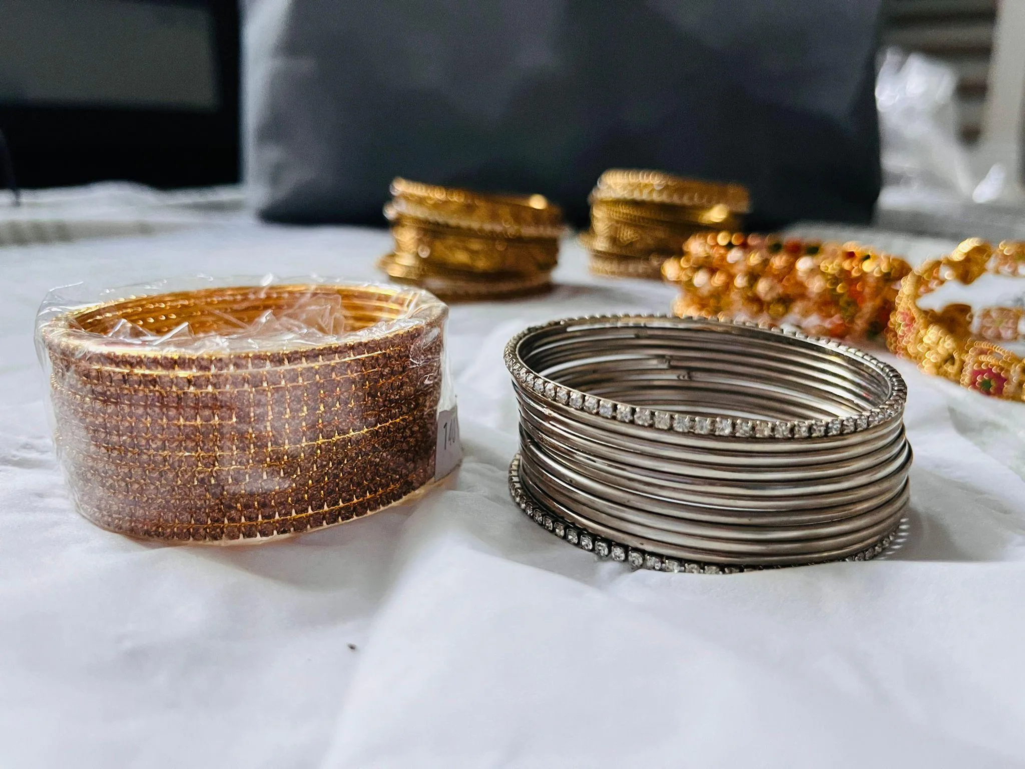 Set of 6 Gold and Silver Plated bangles - NEW