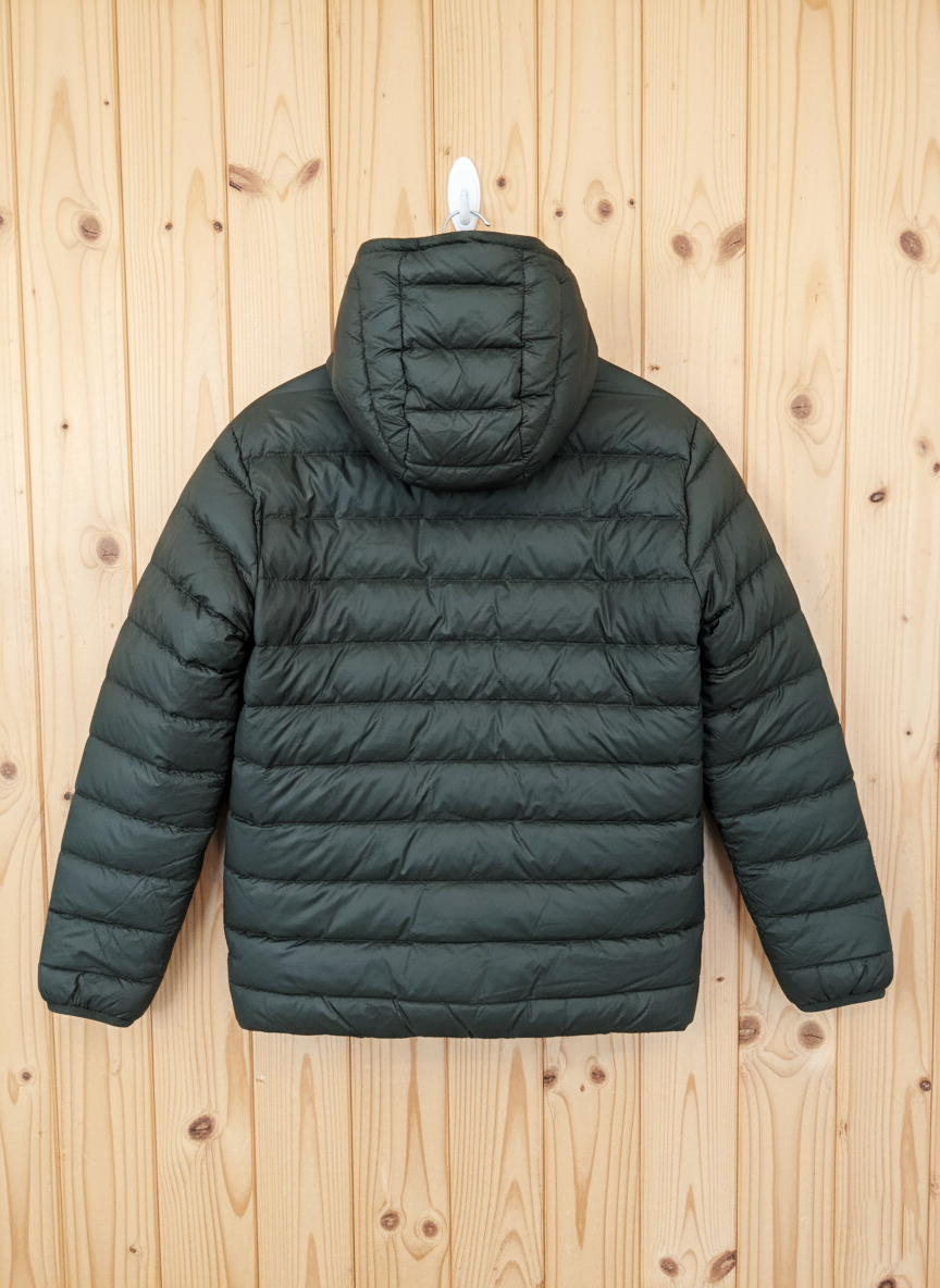 HOLLISTER Mens Green Puffer Jacket Sherpa Hood Coat Winter Sz. L - photo 4