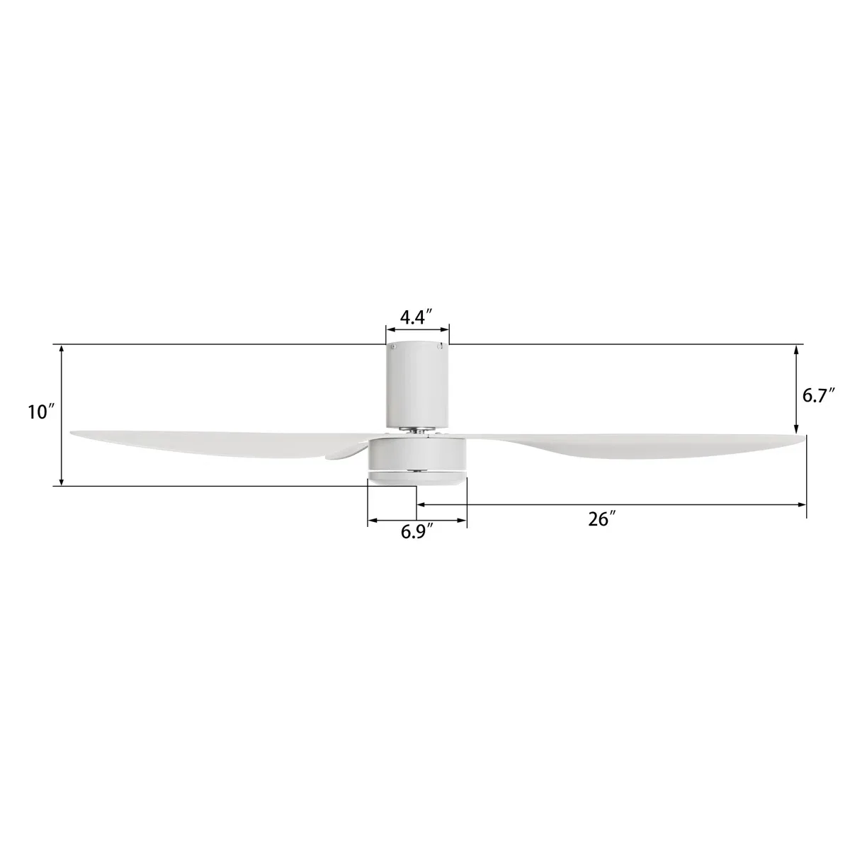 Ceiling Fan - Flush Mount White 52" image indicator(2)
