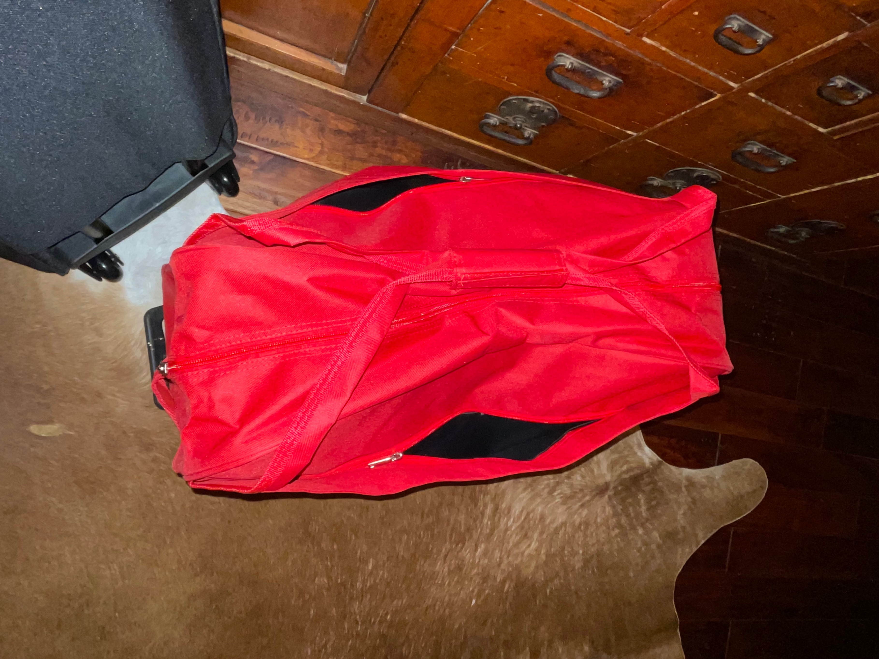 Red & Black Duffel Bags with Wheels - photo 2