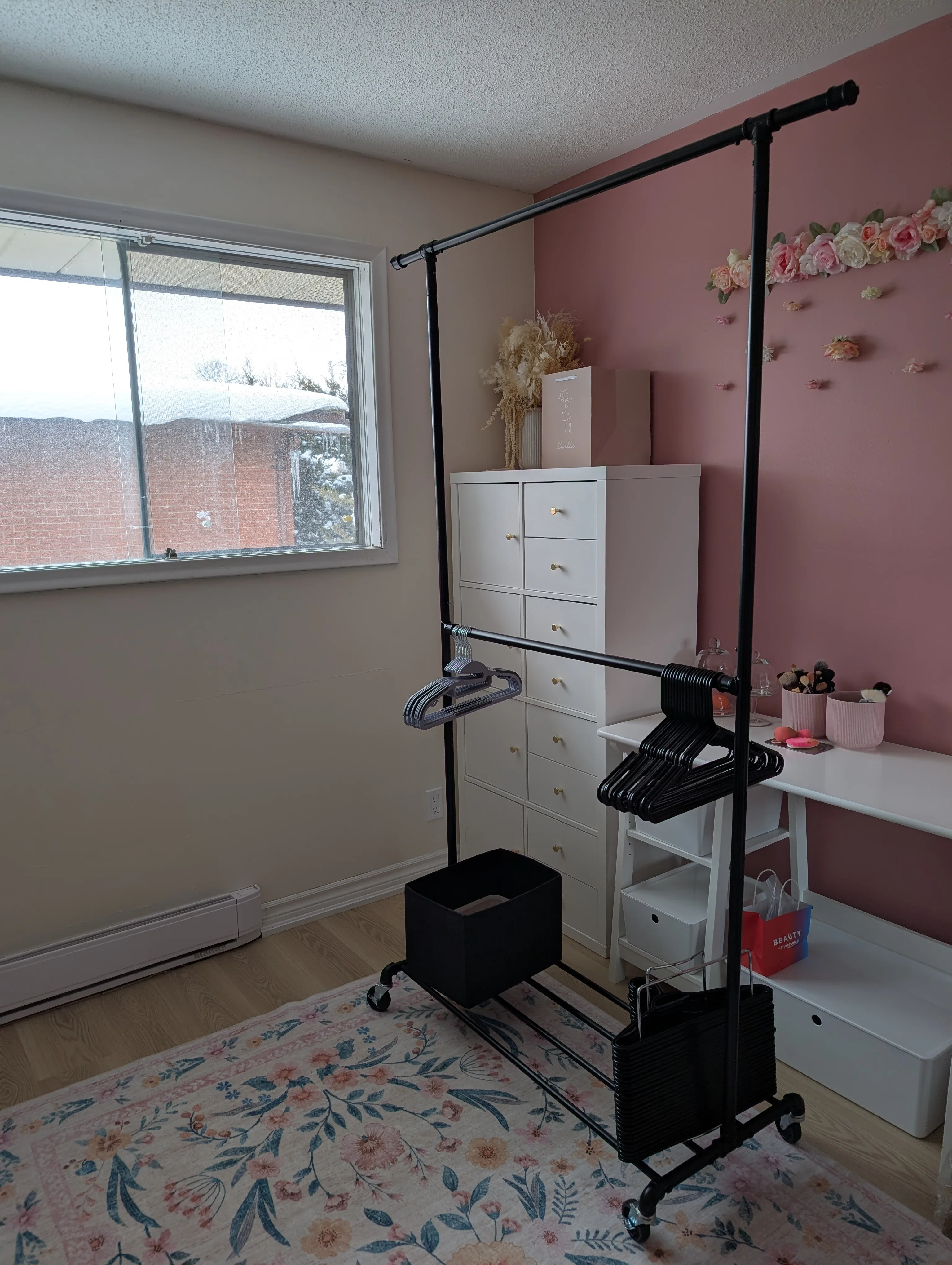 SONGMICS Heavy-Duty Double Rod Metal Clothing Rack