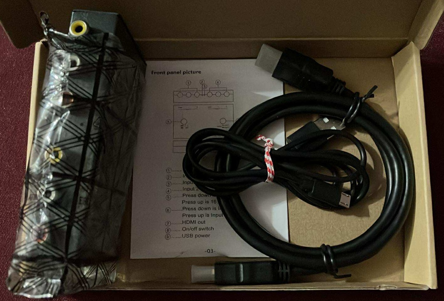 CAMWAY 2 Port AV to HDMI Converter,RCA to HDMI,Dual AV to HDMI