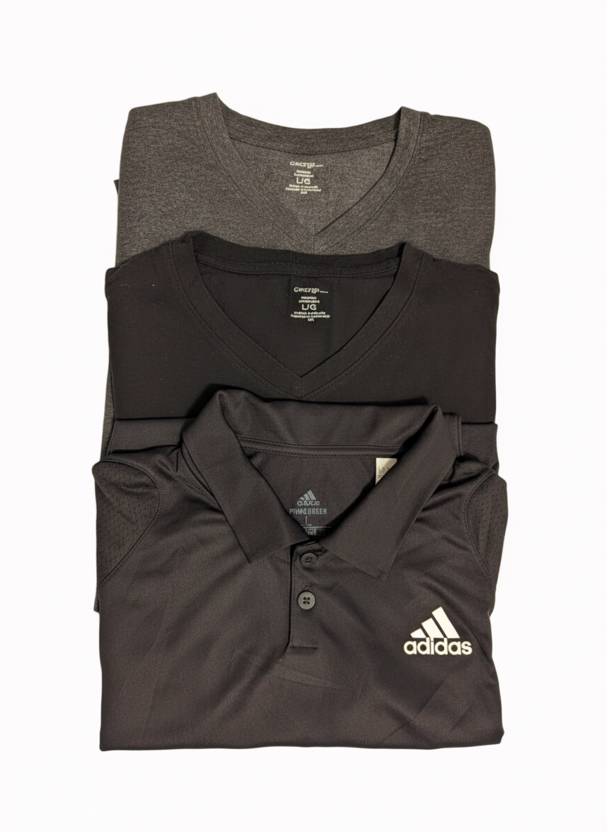 🔥NEW 3-Pack DEAL Men Workout Shirts-Adidas/George Activewear (L)