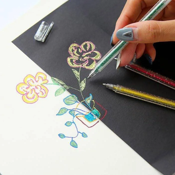 Grabie 18 Glitter Gel Premium Ink Pens - New image indicator(6)