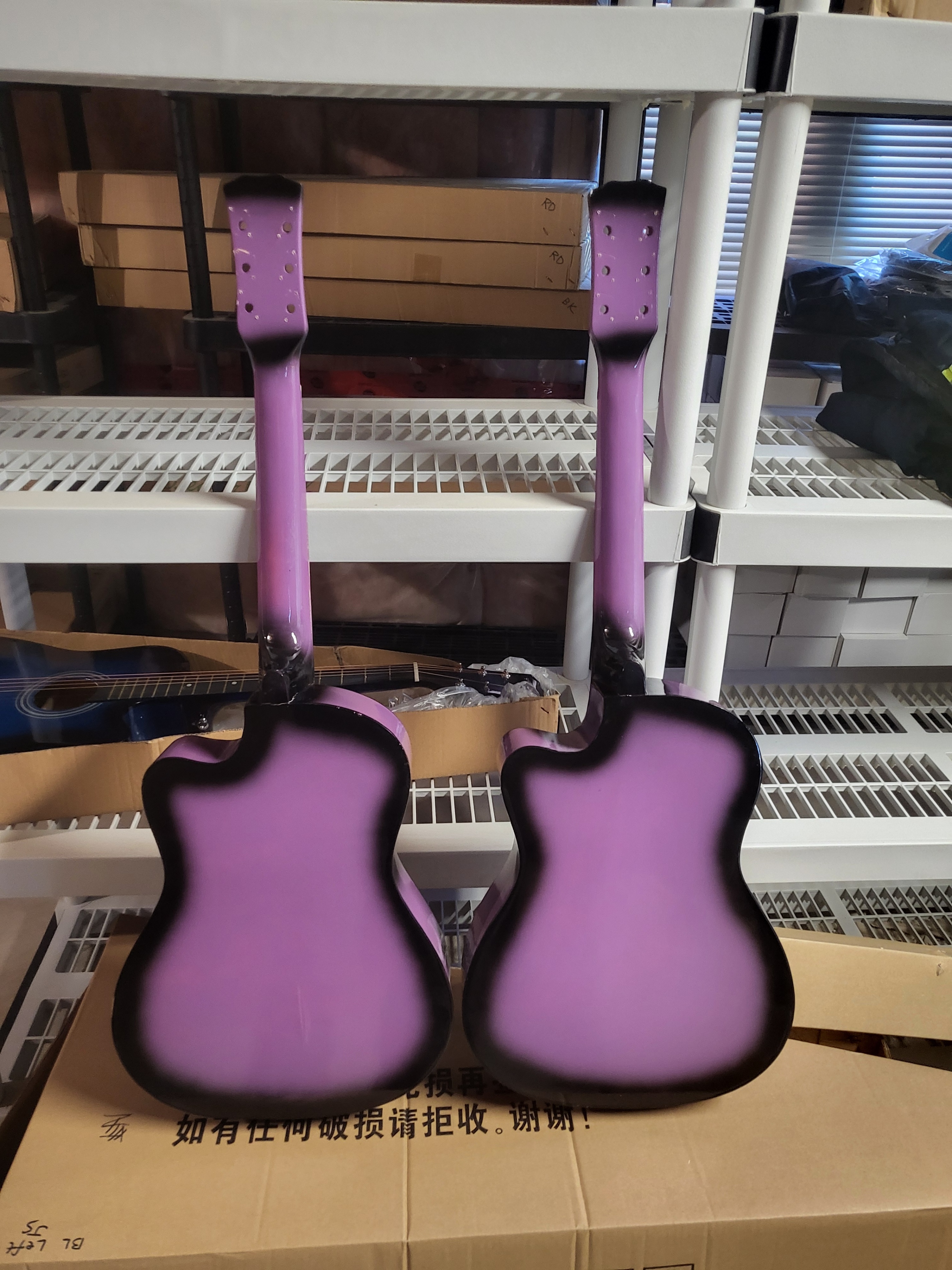 38" Purple Acoustic Guitars – For Parts or Display - photo 3