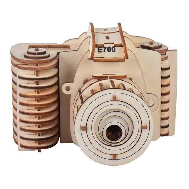 SEALED - Jigsaw Toy,Wooden 3D Jigsaw Camera Puzzle