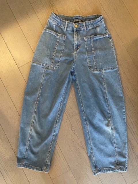 Barrel Jeans High Waisted Wide Leg Boyfriend Denim Jeans - photo 2