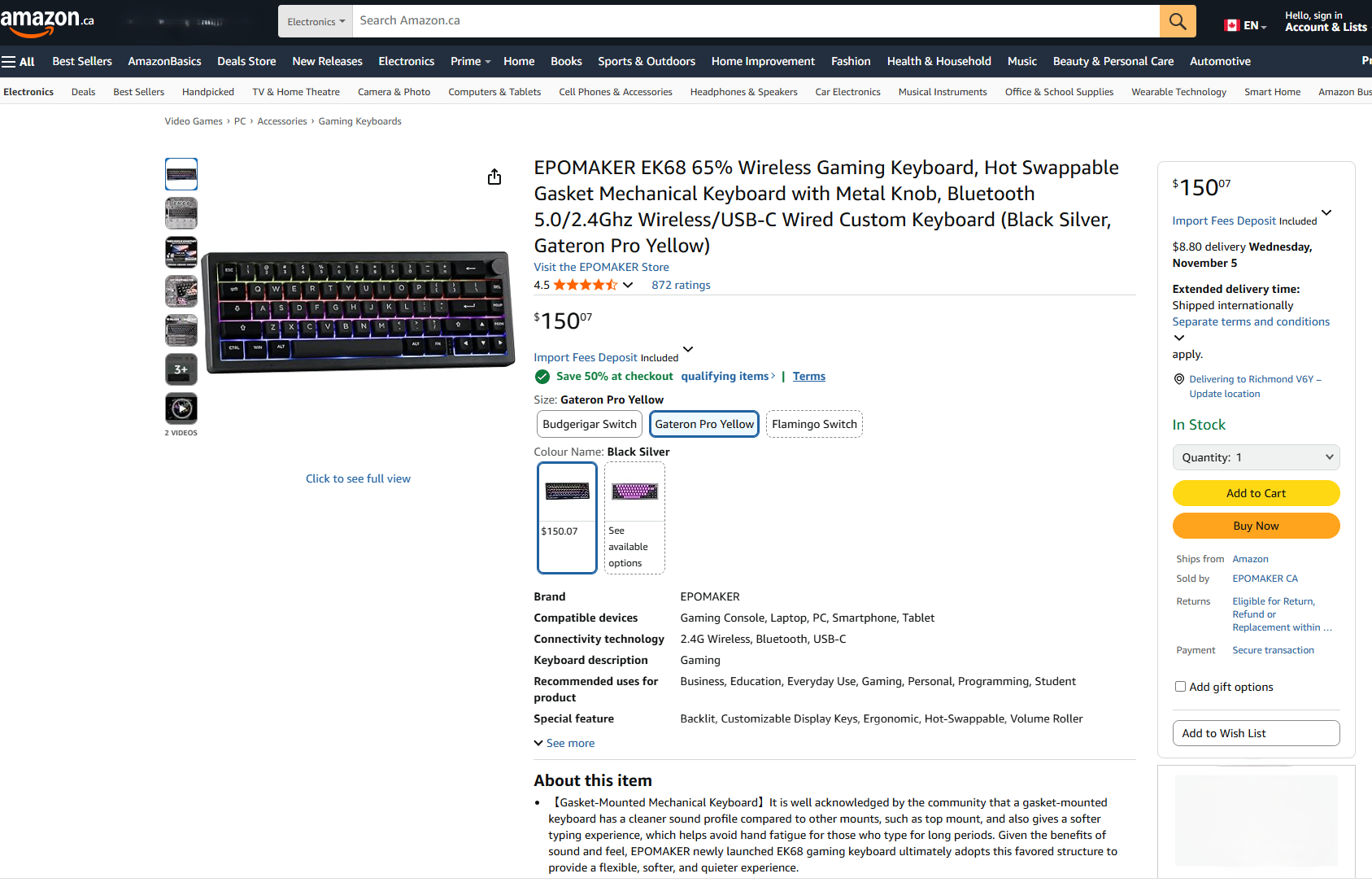 Epomaker EK68 Mechanical Keyboard - photo 4