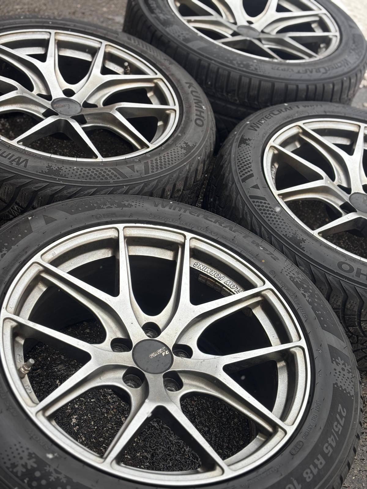18”FC04 staggered(5x114)+Kumho snows-MUSTANG/Genisis/350Z/370Z/ - photo 3