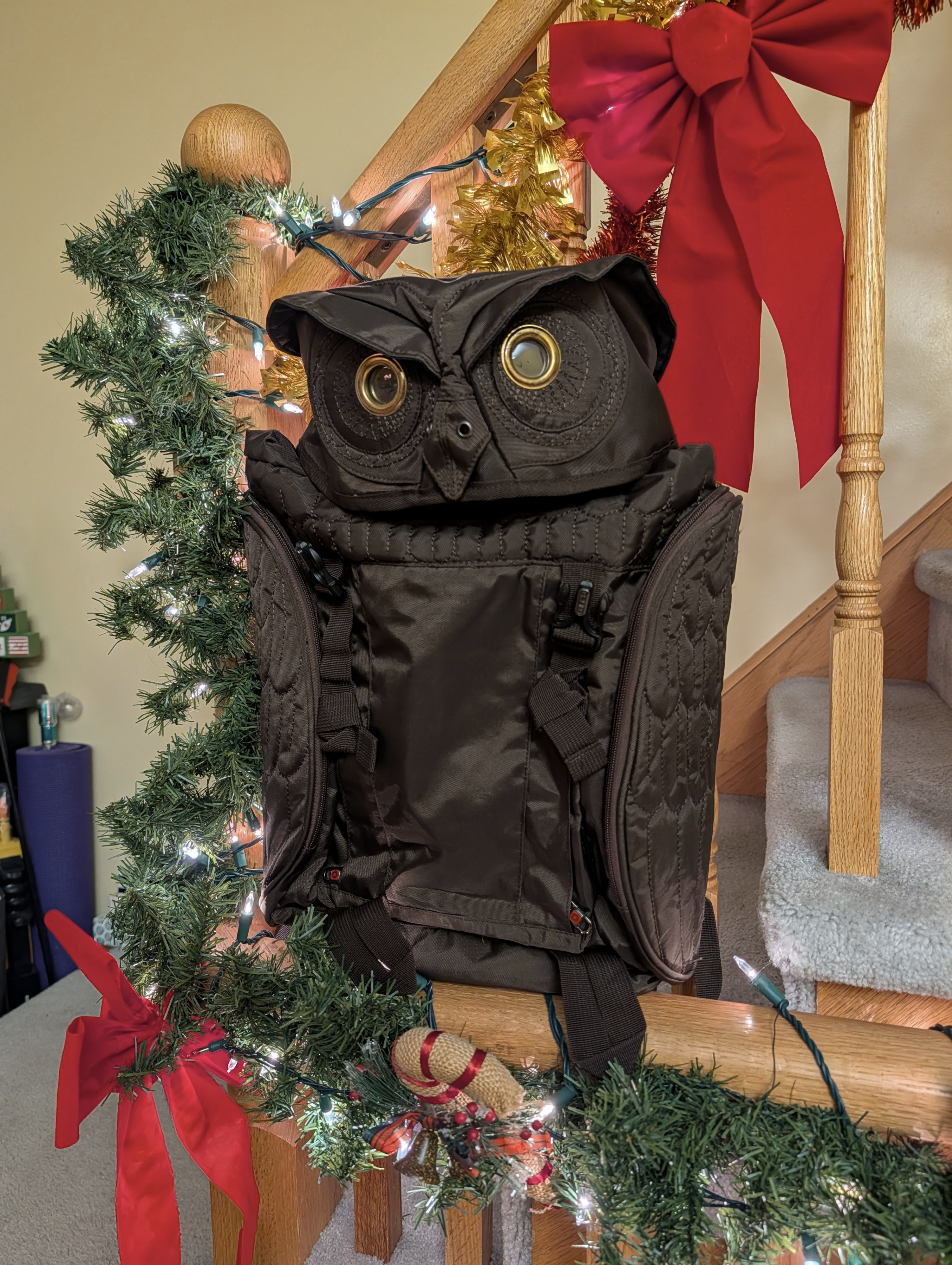 Ozuko Brown Owl Laptop Backpack - photo 2
